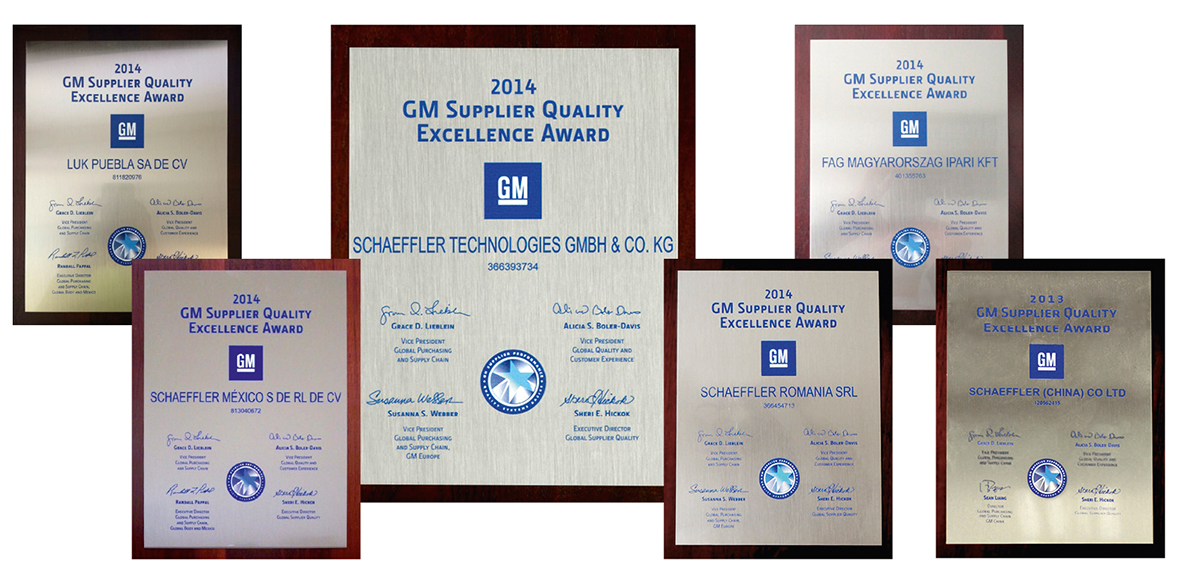 舍弗勒|通用汽車(chē)優(yōu)秀供應(yīng)商獎(jiǎng)
